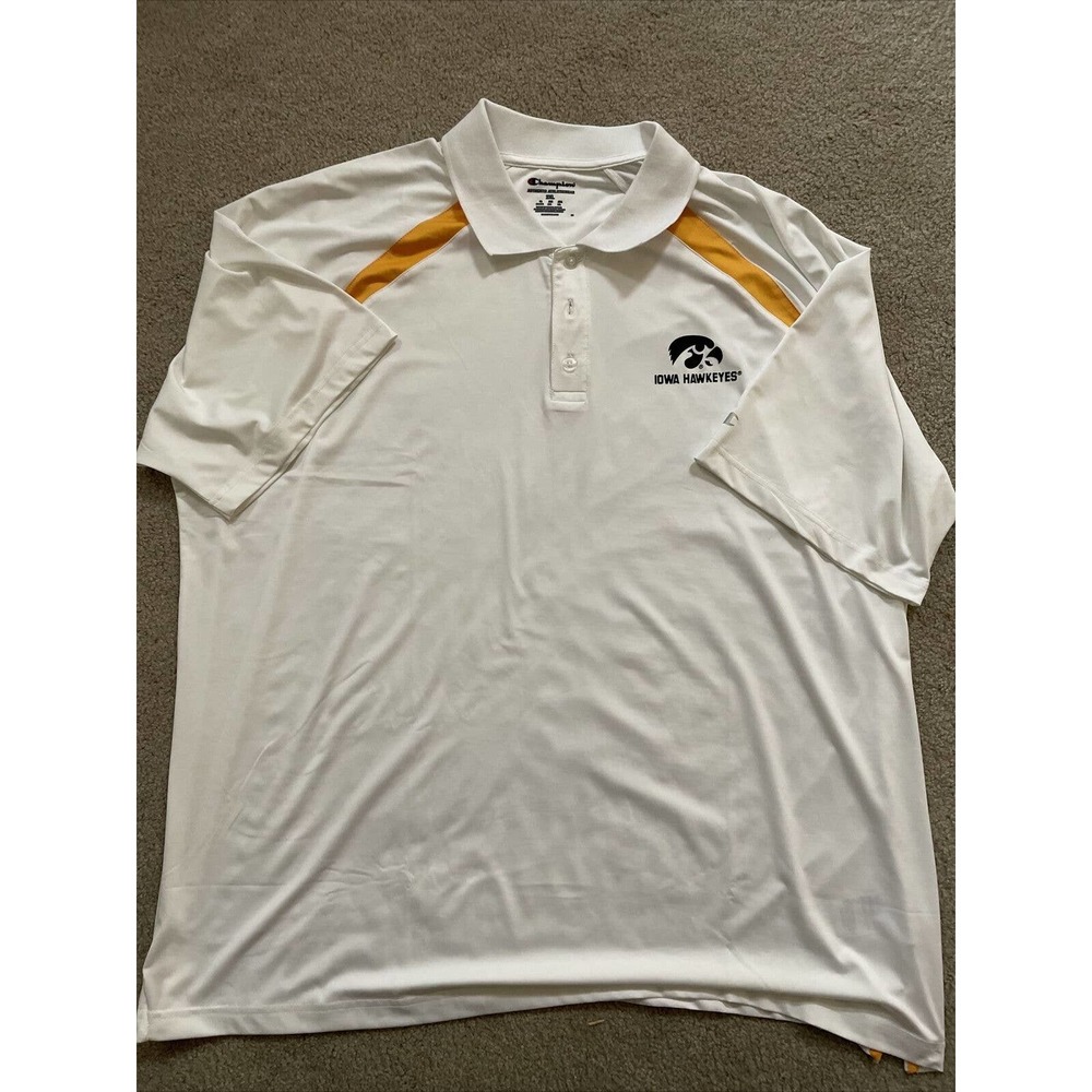 Men’s 2XL Extra Large Iowa Hawkeyes Short Sleeve Polo Shirt Champion